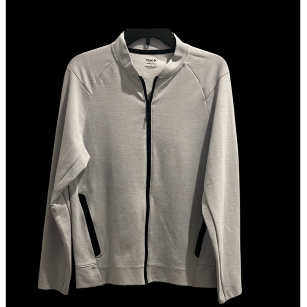 New Men’s Old Navy Small Active Light Gray Dynamic Fleece Jacket